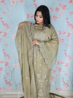 Beige Pakistani Three Piece - Image 2