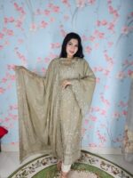 Beige Pakistani Three Piece - Image 4