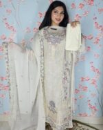 White Pakistani Three Piece - Image 2