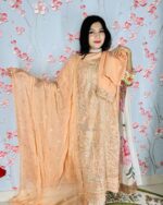 Orange Pakistani Three Piece