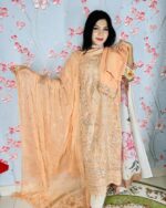 Orange Pakistani Three Piece - Image 2