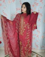 Red Pakistani Three Piece - Image 4